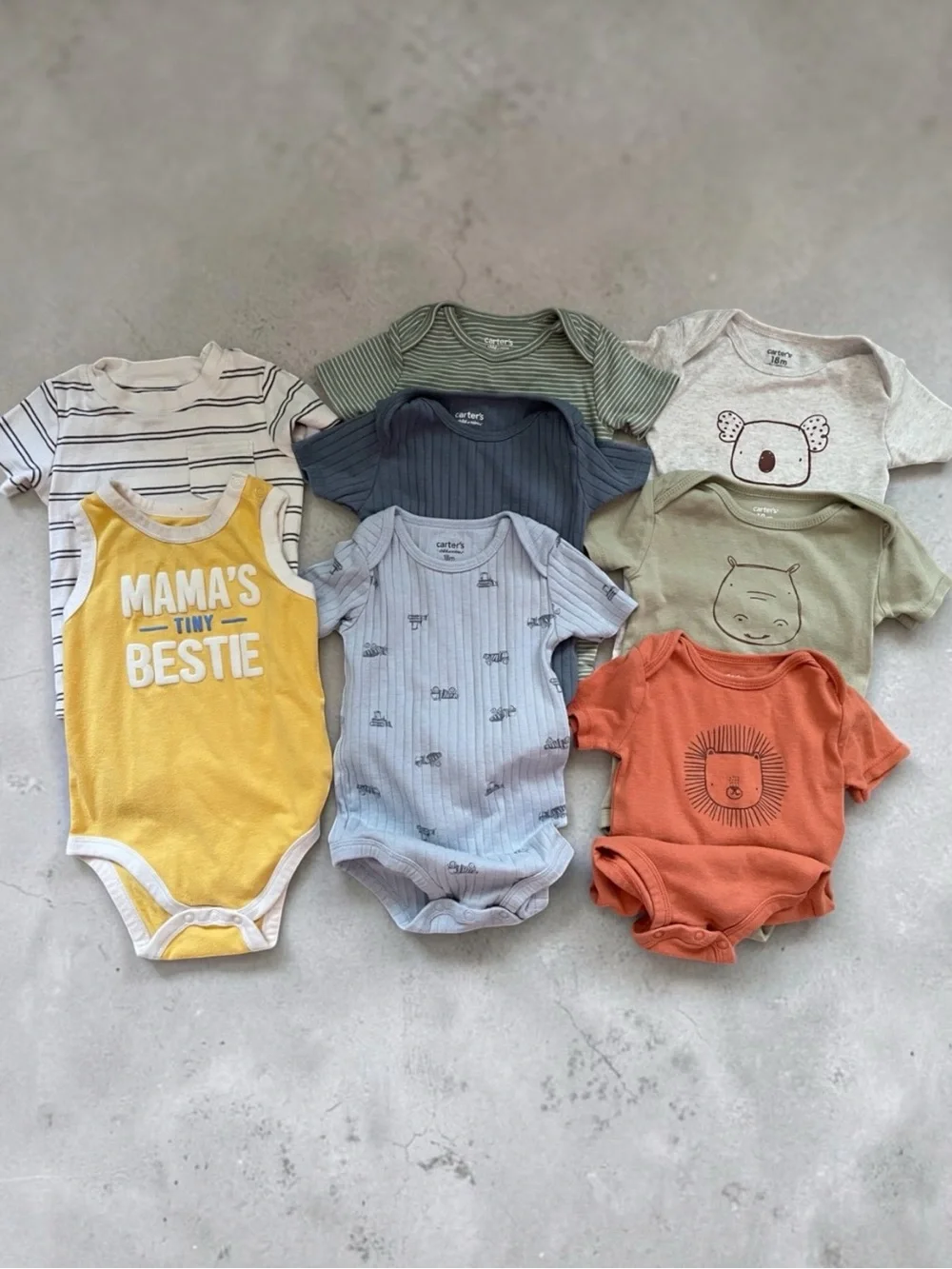 8 Carter Onesies